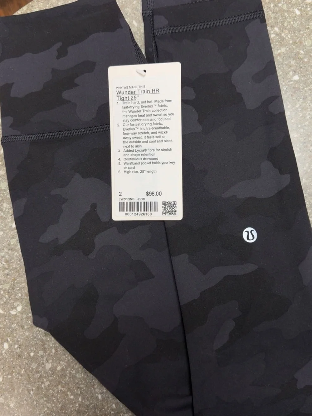 lululemon athletica Black Camo High-Rise Leggings